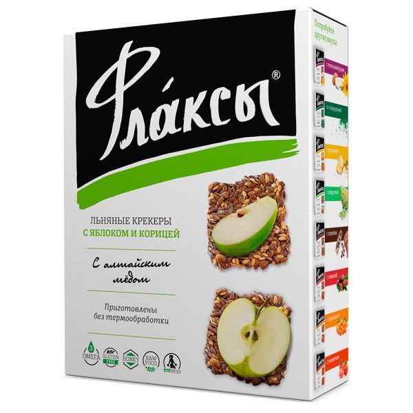 Изображение товара Флаксы с яблоком и корицей 120г Флаксы с яблоком и корицей 120г фотография