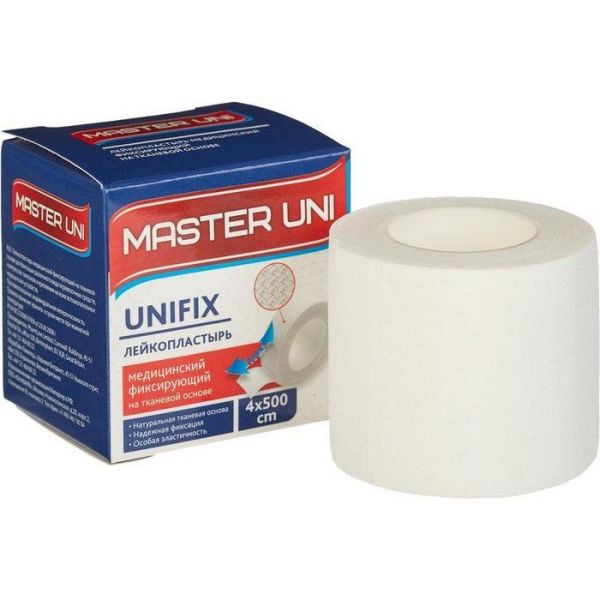 Изображение товара Лейкопластырь Master Uni Unifix 4*500 тканевая основа Лейкопластырь Master Uni Unifix 4*500 тканевая основа фотография