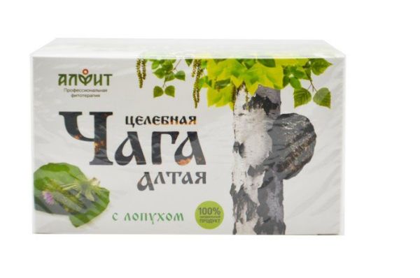 Изображение товара Чага Алтая с лопухом Алфит 20 пакетиков Чага Алтая с лопухом Алфит 20 пакетиков фотография
