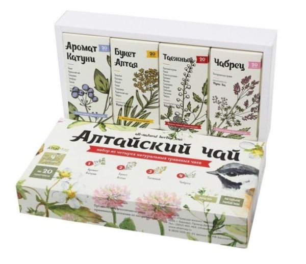 Изображение товара Подарочный набор чая «Алтайский чай» АлтайМаг, 80 пакетиков Подарочный набор чая «Алтайский чай» АлтайМаг, 80 пакетиков фотография